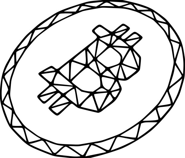 比特币多边形图标图片下载