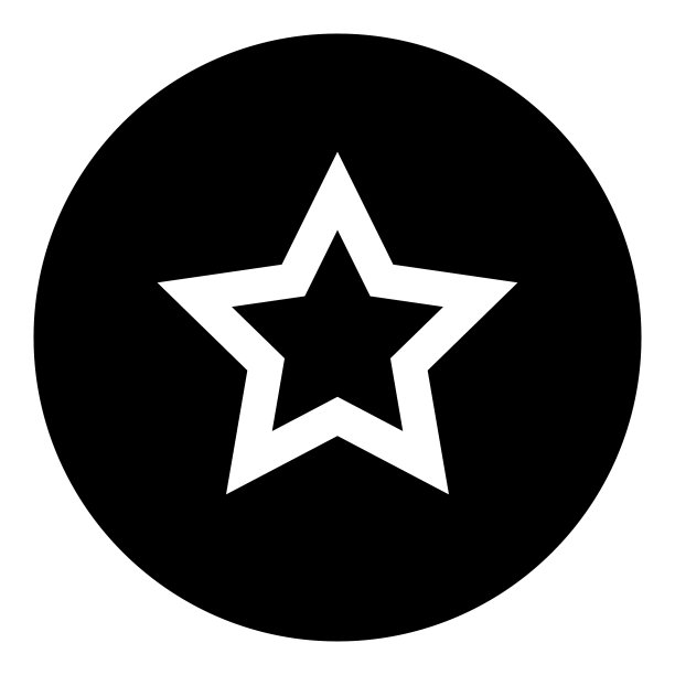 星星平面图标孤立在白色背景上图片下载