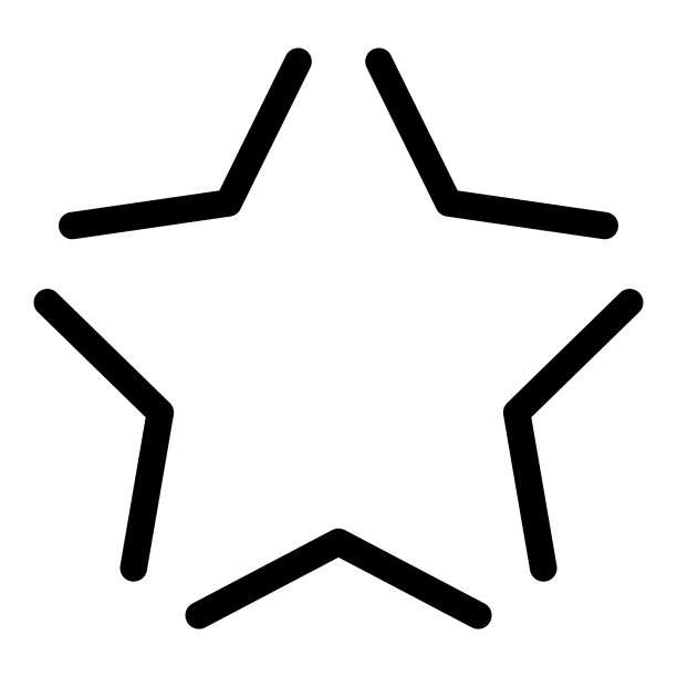 星星平面图标孤立在白色背景上图片下载