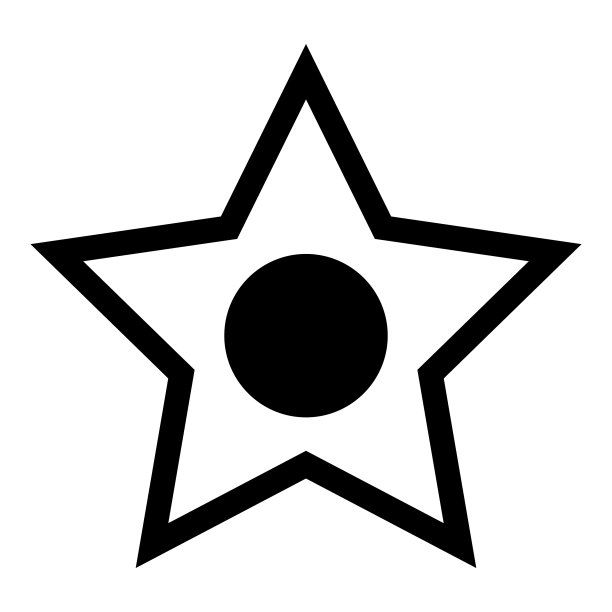 星星平面图标孤立在白色背景上图片下载