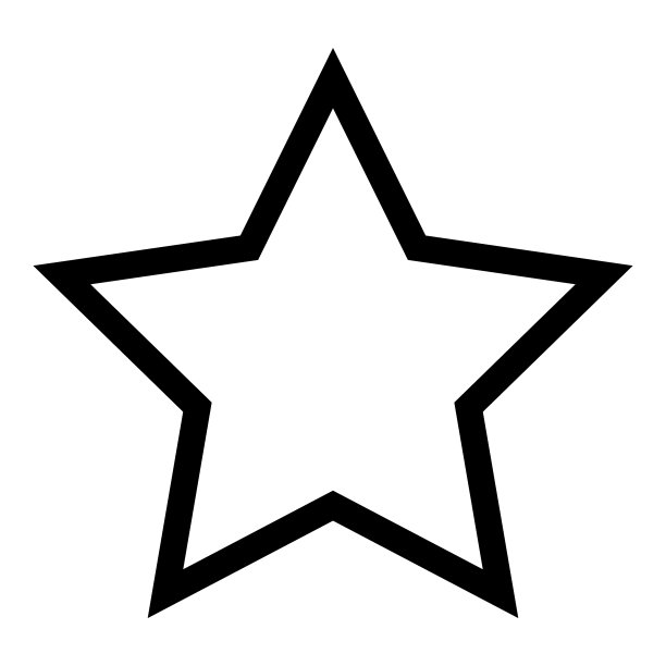 星星平面图标孤立在白色背景上图片下载