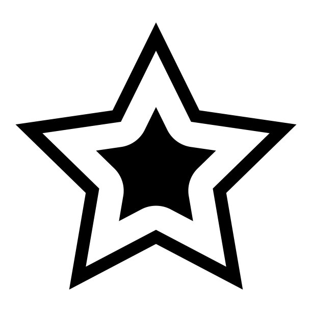 星星平面图标孤立在白色背景上图片下载