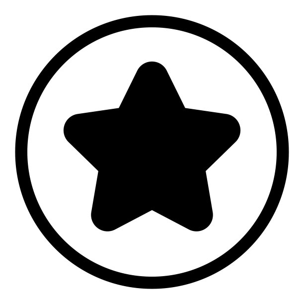 白色背景上的星星扁平图标图片下载