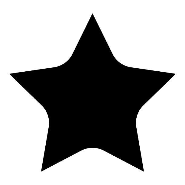 星星平面图标孤立在白色背景上图片下载