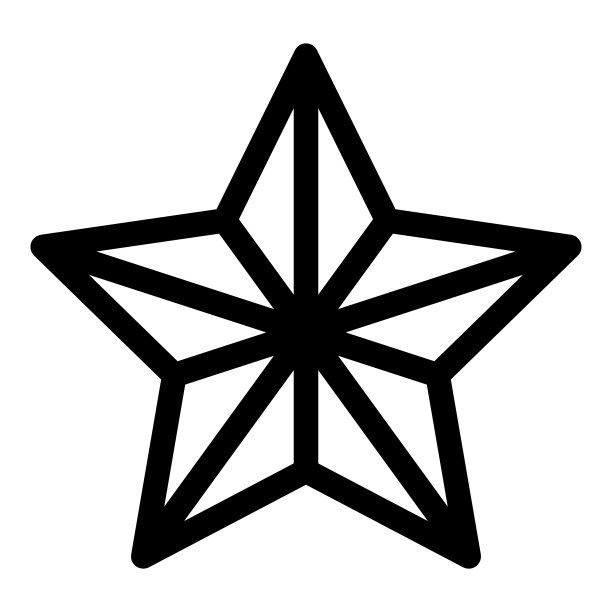 星星平面图标孤立在白色背景上图片下载