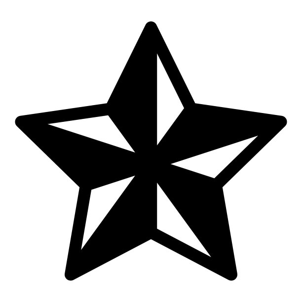 白色背景上的星星扁平图标图片下载