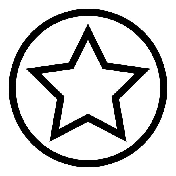 星星平面图标孤立在白色背景上图片下载