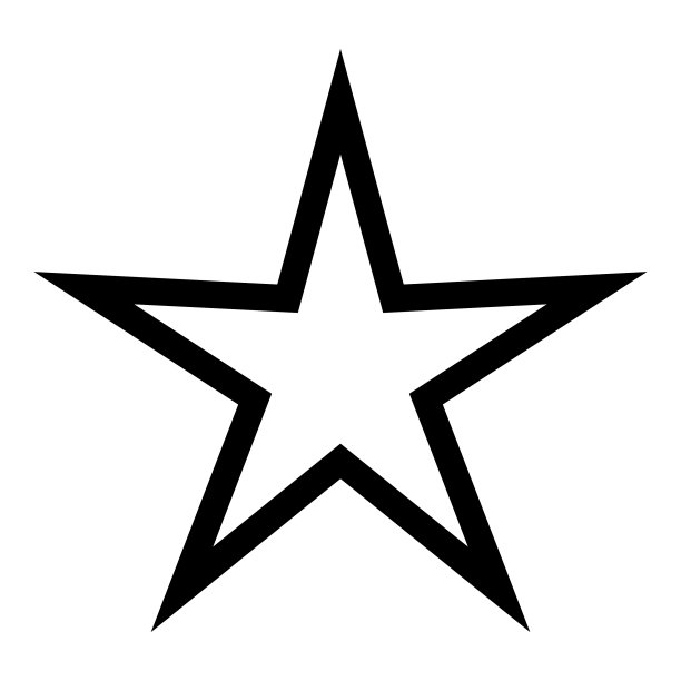 星星平面图标孤立在白色背景上图片下载