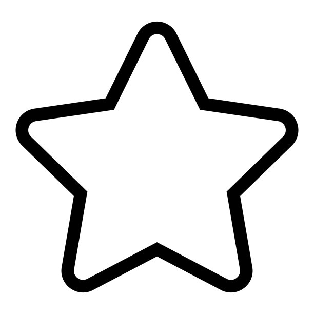 星星平面图标孤立在白色背景上图片下载