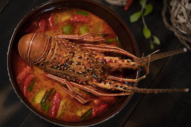 美味咖喱龙虾椰奶图片下载