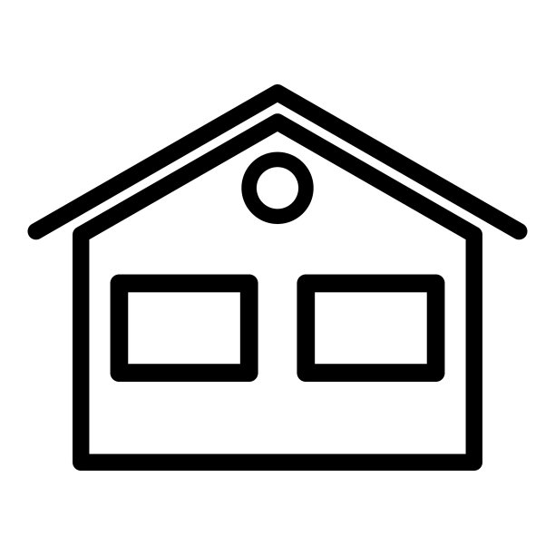 房子平面图标孤立在白色背景图片下载