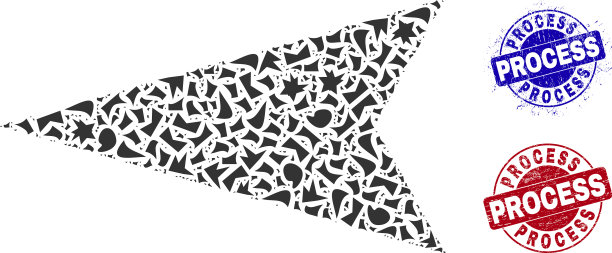 箭头留下马赛克的碎片与过程图片下载