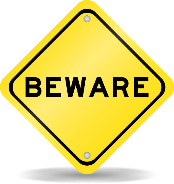 黄色运输标志，警告字样图片下载