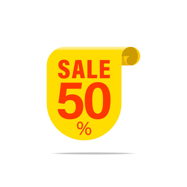 图标纸卷轴促销标签海报图片下载