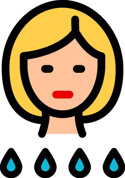 潮热和出汗颜色图标图片下载