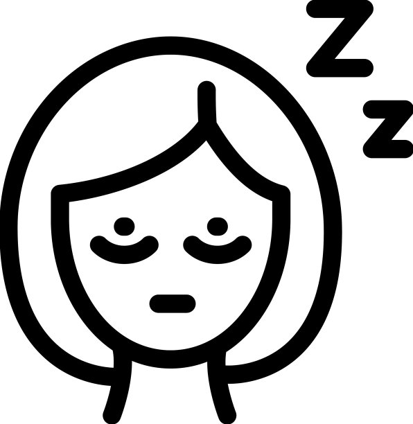 失眠的女人不能入睡线性图标经前症候群图片下载