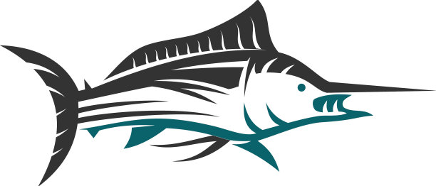 马林鱼商业标志品牌形象图片下载