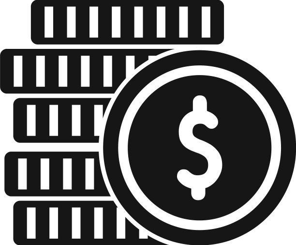 拍卖硬币堆叠图标简易价格销售图片下载