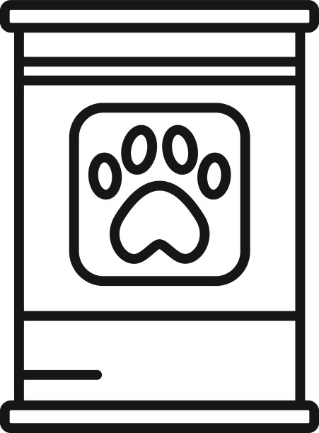 狗铁皮罐头图标轮廓动物饲料图片下载