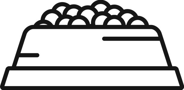 完整的小狗碗图标轮廓动物饲料图片下载