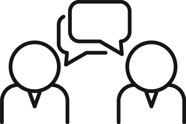 工作讨论图标纲要人们谈话图片下载