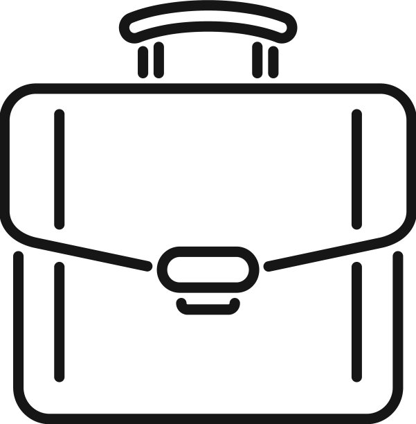 拿着公文包图标轮廓的工作包图片下载