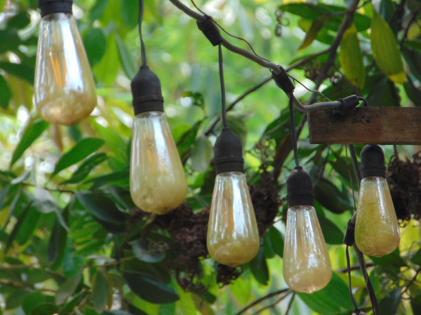 用于户外装饰或聚会的花园灯图片下载