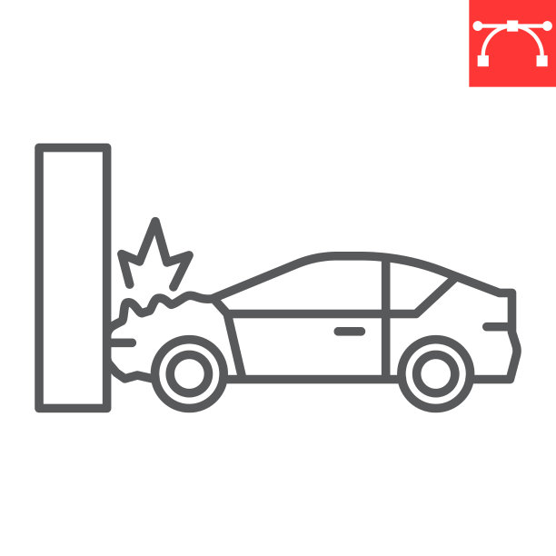 汽车碰撞线图标图片下载