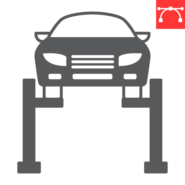 汽车升降字形图标图片下载