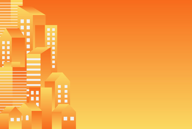 简单时尚的建筑插图图片下载