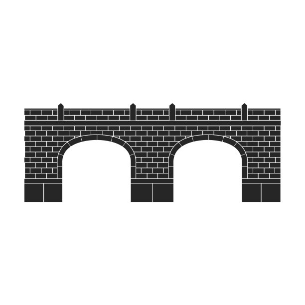 桥图标黑色图标孤立图片下载