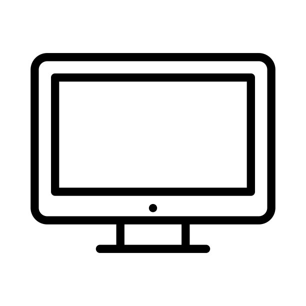 显示器轮廓图标图片下载
