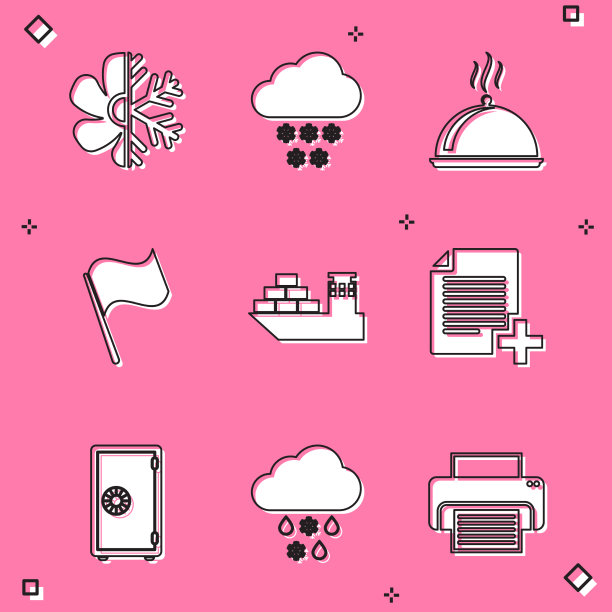 设置空调云与雪覆盖托盘图片下载