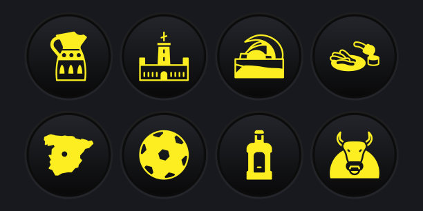 设置地图的西班牙油条和巧克力足球图片下载