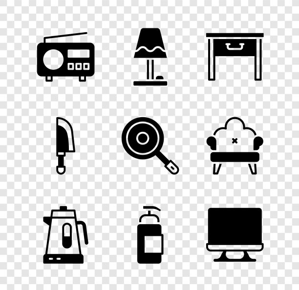 置收音机、台灯、家具、床头柜图片下载