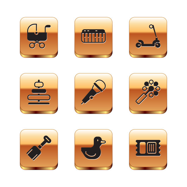 设置婴儿推车铲玩具橡皮鸭图片下载