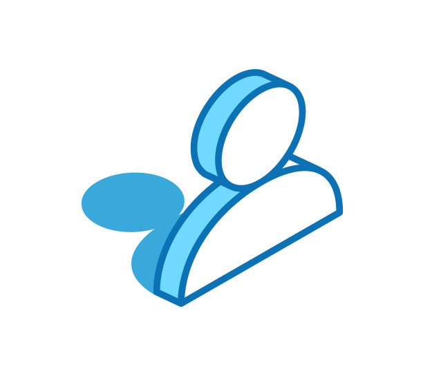 用户等距图标。人，人，人的三维线条符号。图片下载