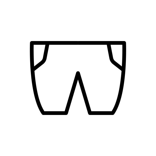短裤图标。适合服装icon。行图标风格。简单的设计可编辑图片下载