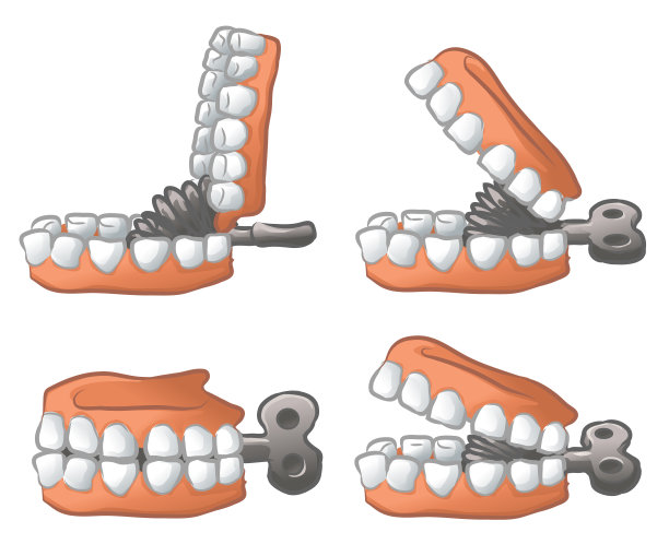 牙齿打战的卡通图片下载