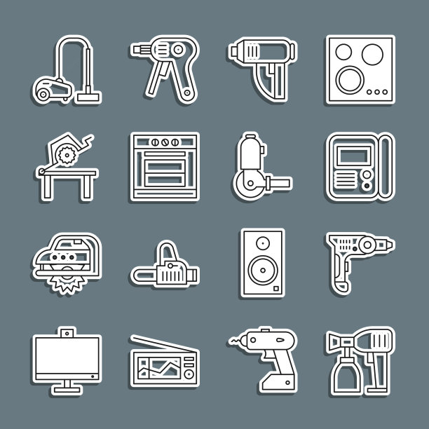 集线喷漆枪电钻图片下载