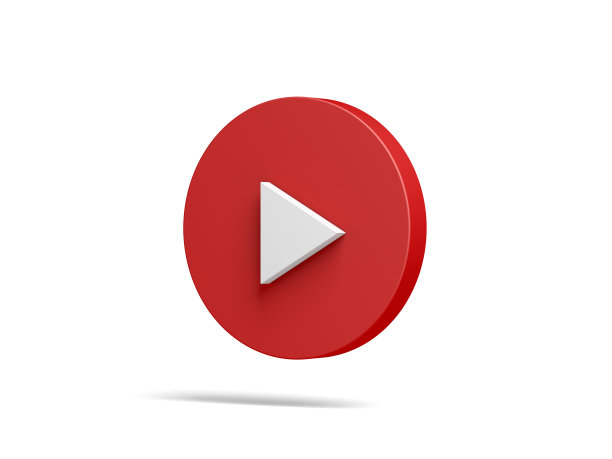 播放按钮孤立在白色背景。图片下载