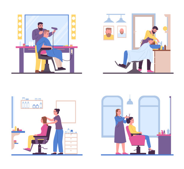 理发店里的顾客都是男人图片下载