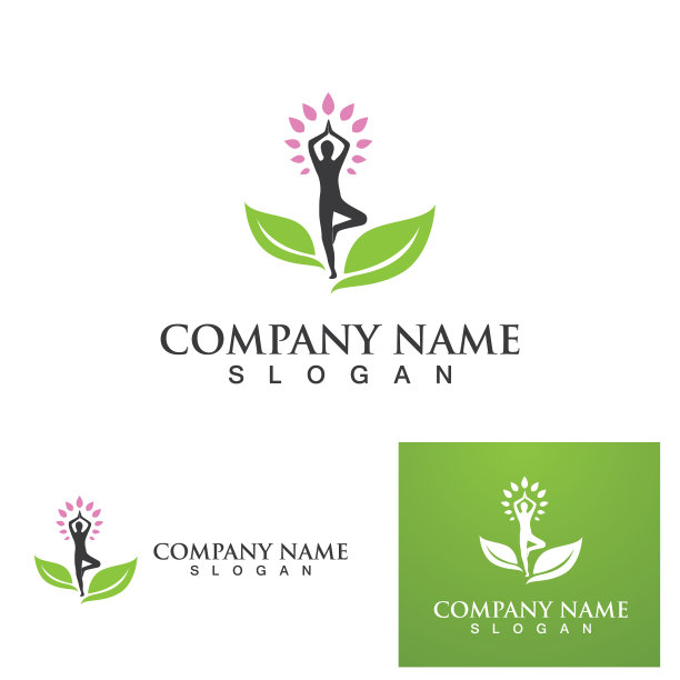 瑜伽健康标志标志图片下载