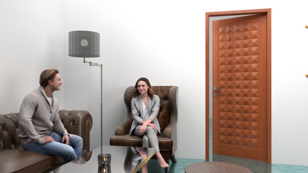 木门模型大金字塔2A从选定的木材，萨玛林达烤箱坎珀木材，柚木，莫兰蒂烤箱，默宝烤箱，Bengkirai，乌林，在3D插图与照片质量4K和8K或全高清图片下载