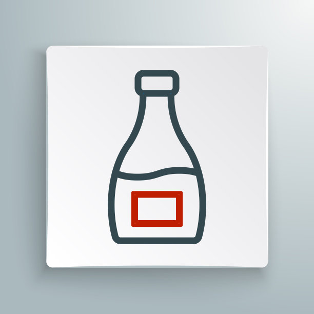 线酱瓶图标孤立在白色上图片下载