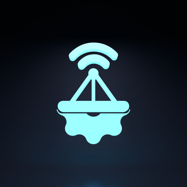 霓虹灯互联网东西的标志。物联网的概念。3 d渲染插图。图片下载