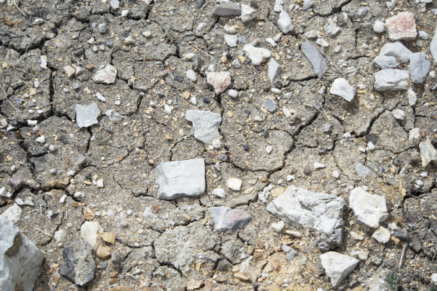 焦土的纹理，有裂缝和石头图片下载