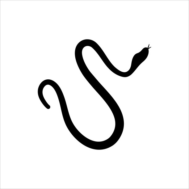 黑色的蛇影在白色的地毯上爬行图片下载