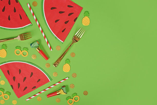 夏季聚会平铺图片下载