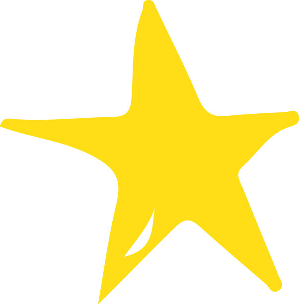 手绘星星图标标志符号设计图片下载